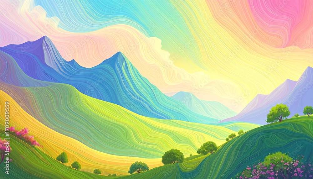 Obraz premium Colorful abstract landscape (1)