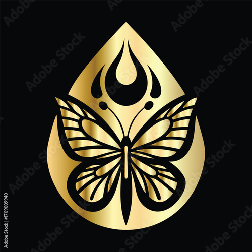 Beauty salon logo design. Elegant beauty salon logo. Butterfly logo.