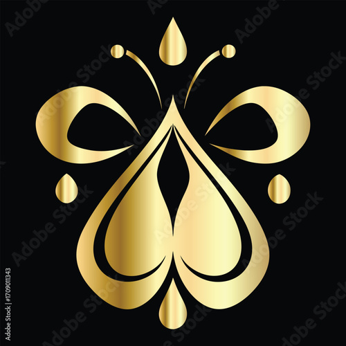 Beauty salon logo design. Elegant beauty salon logo. Butterfly logo.