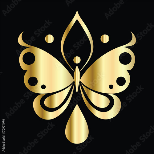 Beauty salon logo design. Elegant beauty salon logo. Butterfly logo.