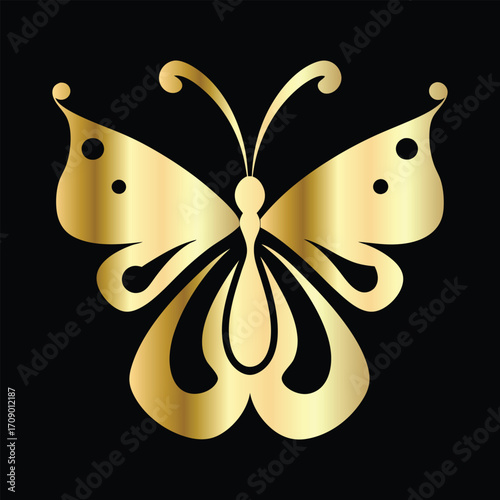 Beauty salon logo design. Elegant beauty salon logo. Butterfly logo.