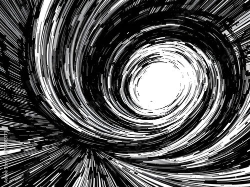 Abstract Swirling Spiral of Lines