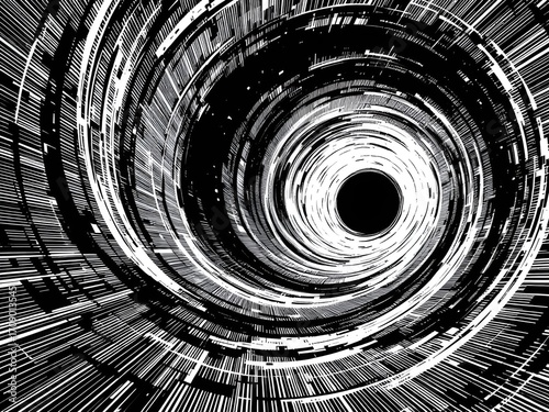 Abstract Swirling Spiral of Lines Background 