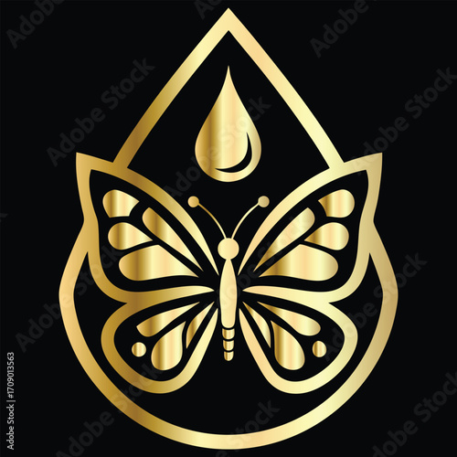 Beauty salon logo design. Elegant beauty salon logo. Butterfly logo.