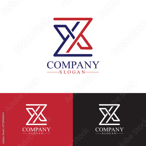 Vector art of intertwined abstract letter x logo design