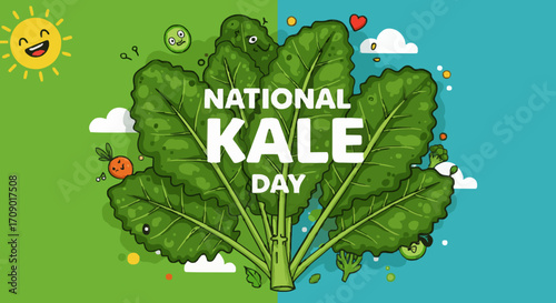 Vector illustration National kale day