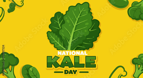 Vector illustration National kale day
