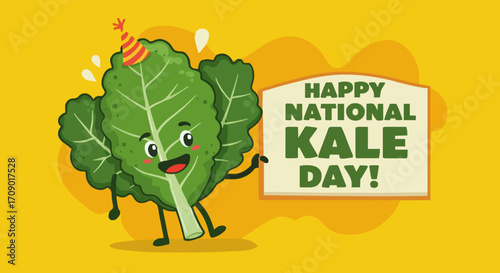 Vector illustration National kale day