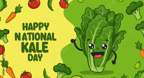 Vector illustration National kale day