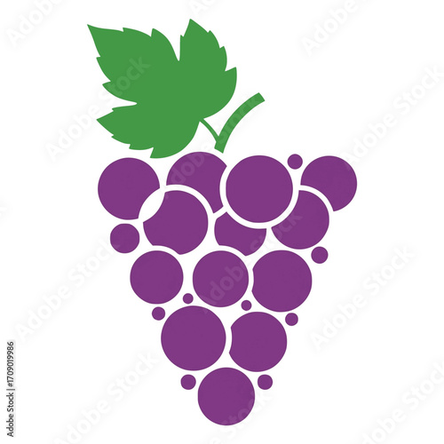 Grape Illustration: A beautifully designed image of grapes in a classic presentation, bursting with freshness and flavor, perfect for conveying the essence of natural goodness.
