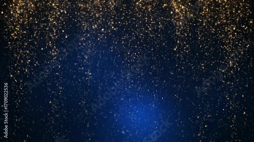 Wallpaper Mural A shower of golden glittering light particles gently falls, creating a festive seamlessly looping abstract background creative, digital art, inspiration Torontodigital.ca