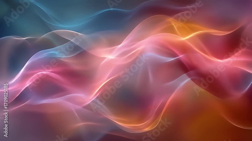 Abstract flowing lines of soft, vibrant colors