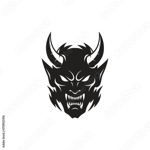 Fierce Demon Head Logo Design