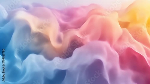 Abstract pastel-colored fabric folds