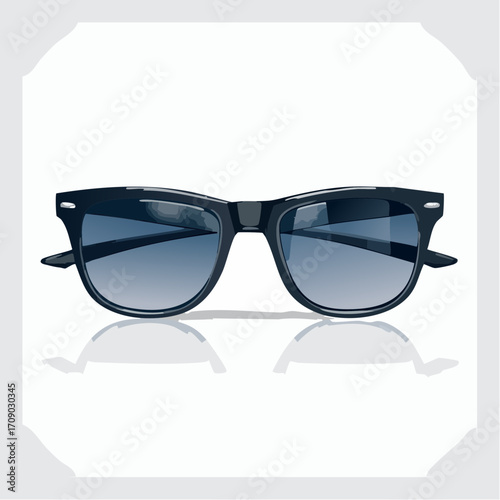 Stylish Dark Sunglasses with Shadow Reflection