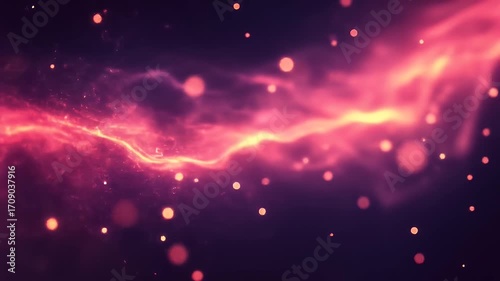 Abstract vibrant pink and purple background with glowing streaks and bokeh
