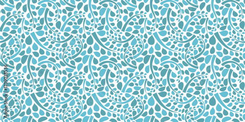 Organic motif, botanical motif background. Seamless pattern.Vector.スタイリッシュな有機的パターン