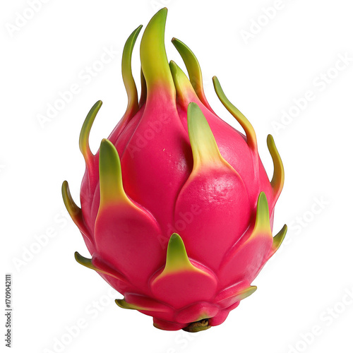 Fresh delicious dragon fruit isolated on transparent background