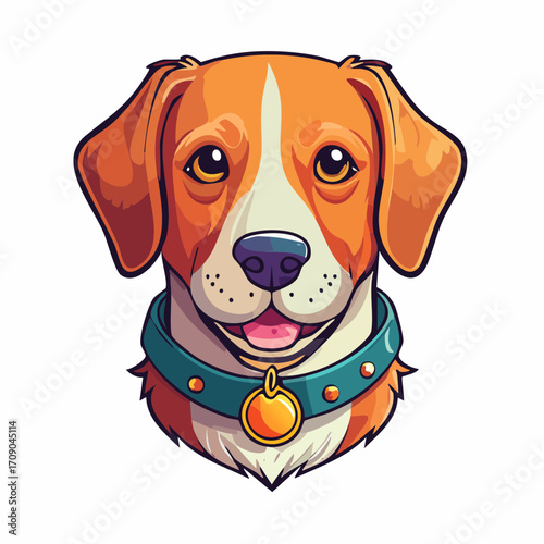 Friendly Beagle Dog Mascot Illustration