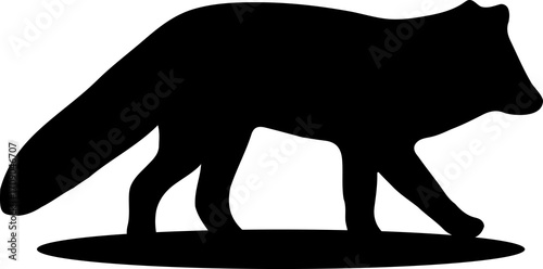 black silhouette of a jackel