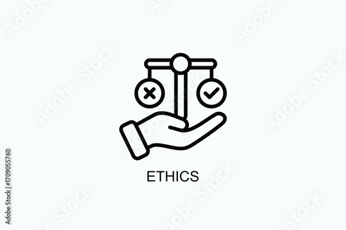 Ethics Icon Or Logo Isolated Vector Illustration