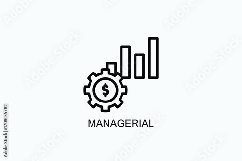 Managerial Icon Or Logo Isolated Vector Illustration