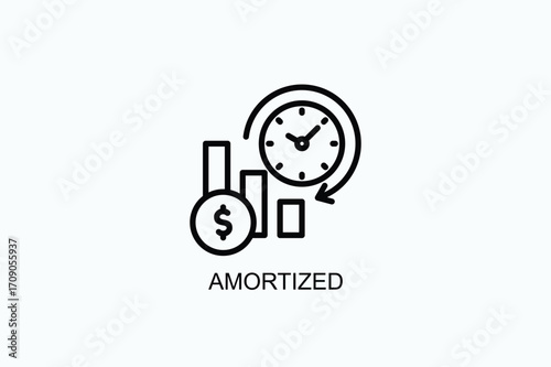 Amortized Icon Or Logo Isolated Vector Illustration