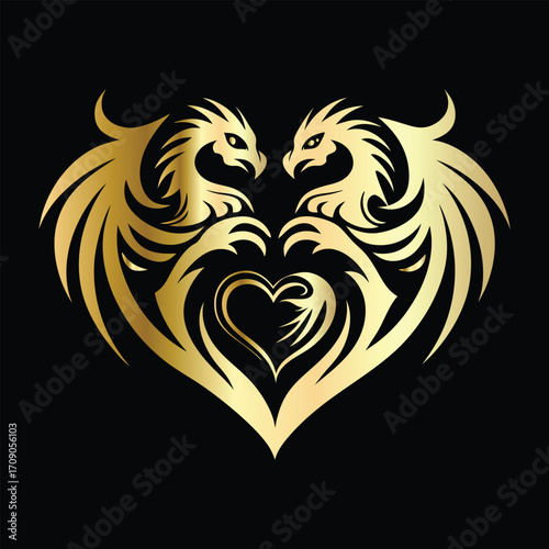 
phoenix head logo design vector template. Luxury heraldic phoenix symbol. Phoenix Bird Wings Logo Design Template.