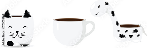 Adorable animal-themed coffee cups bringing joy and playfulness to your morning routine