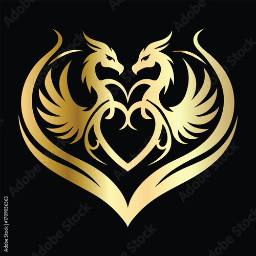 
phoenix head logo design vector template. Luxury heraldic phoenix symbol. Phoenix Bird Wings Logo Design Template.
