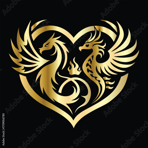 
phoenix head logo design vector template. Luxury heraldic phoenix symbol. Phoenix Bird Wings Logo Design Template.