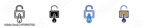 Padlock  Icon Set Multiple Style Collection