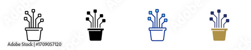 Plant  Icon Set Multiple Style Collection