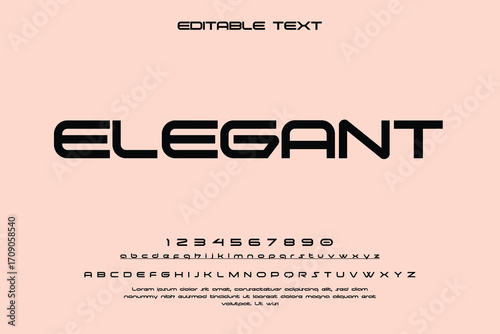 Modern sans serif font with uppercase letters numbers and symbols