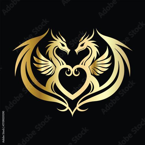 
phoenix head logo design vector template. Luxury heraldic phoenix symbol. Phoenix Bird Wings Logo Design Template.