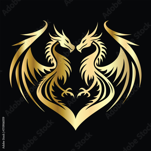 
phoenix head logo design vector template. Luxury heraldic phoenix symbol. Phoenix Bird Wings Logo Design Template.