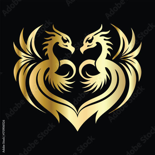 
phoenix head logo design vector template. Luxury heraldic phoenix symbol. Phoenix Bird Wings Logo Design Template.