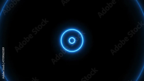 Abstract Radial Light Rings Expanding and Fading, Creating a Seamless Loop serene, website, calm