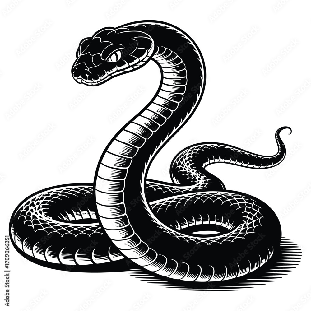 Fototapeta premium black and white snake