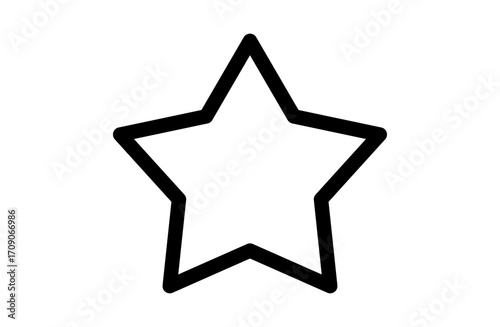 星（低評価／空）のシンプルなベクターアイコン