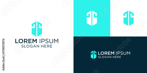 Modern abstract blue shield logo design template for dynamic tech and business brands, symbolizing strength and innovation for corporate identity