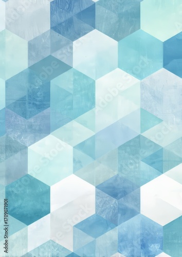 Geometric pattern with aqua pink and white tones, minimalist Japanese paper texture, smooth and seamless, no shading or gradient, clean abstract background design.