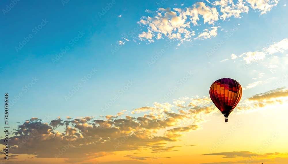 Fototapeta premium Hot air balloon at sunrise