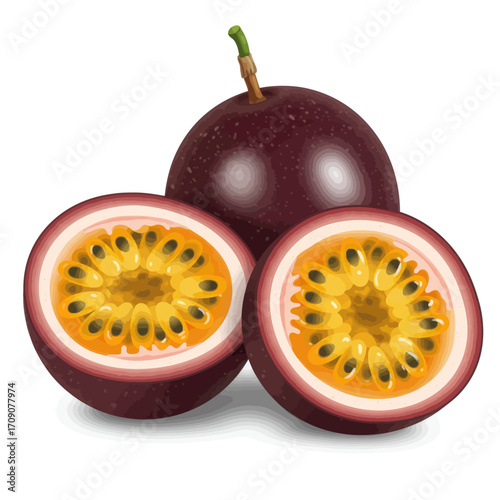 Passion Fruit Still Life Vibrant Tropical Fruit Arrangement