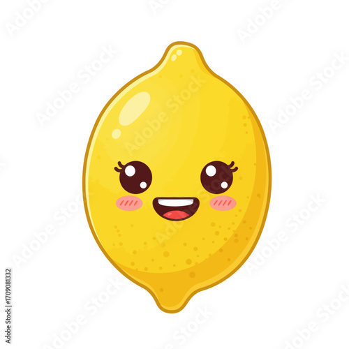 Adorable Cartoon Lemon Smiling and Full of Zest