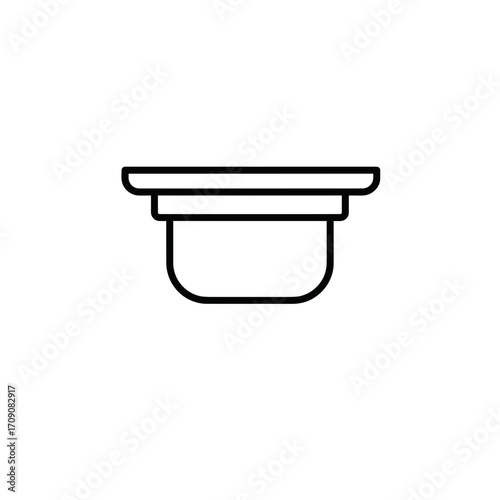 Simple Line Drawing of a Modern Recessed Lighting Fixture
