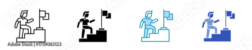 Career  Icon Set Multiple Style Collection