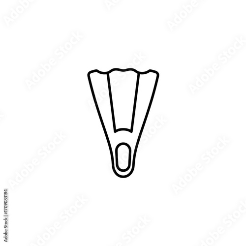 Simple Outline of a Diving Fin, Ready for Underwater Adventures