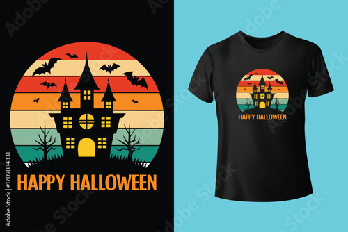 Here i come halloween silhouette t shirt design