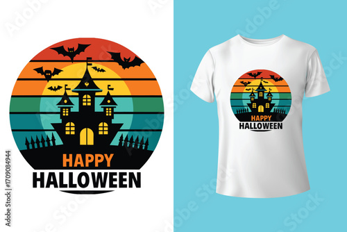 Here i come halloween silhouette t shirt design